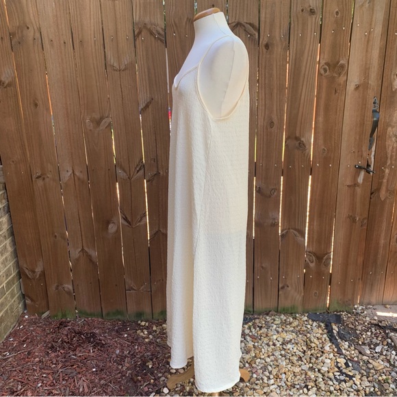 Boohoo Womens Trapeze Textured Midaxi Smock Dress | US 10 , UK 14 | Stone NEW!! - Picture 5 of 15